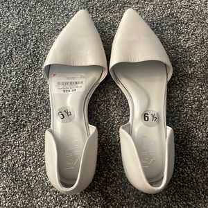 Franko sarto flats winter white color worn  three times great like new condition